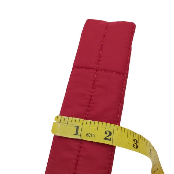 Sephora Quilted Fabric Makeup Bag Lined Zipper Green Hot Pink Burgundy Set of 3 - Picture 11 of 12